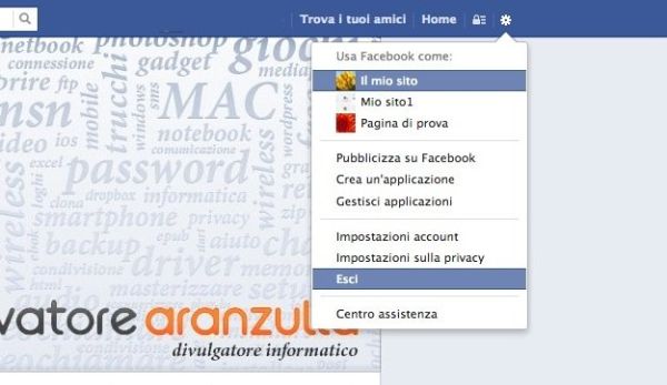 Come uscire da Facebook