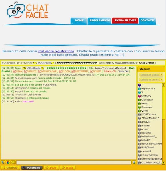 web chat gratis senza registrazione